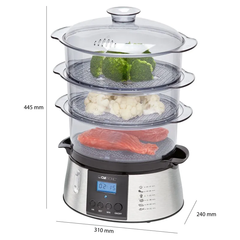 Пароварка Clatronic DG 3547 Inox : легкість у приготуванні здорової їжі